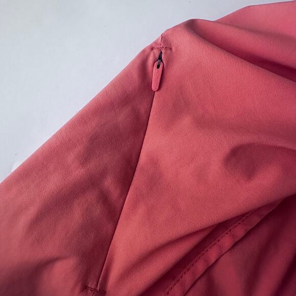 Athleta Mesh Racer Run Mid Rise Shorts - Orange 1X - Picture 5 of 7